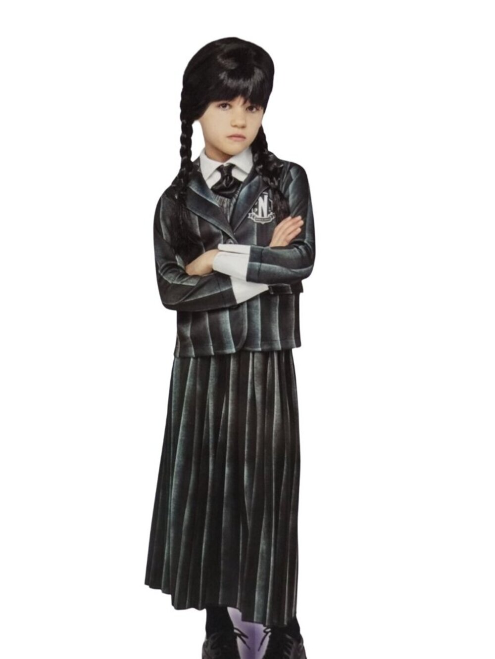 Rubies Girls S (6/6X) Wednesday Addams School Uniform Halloween Costume Set